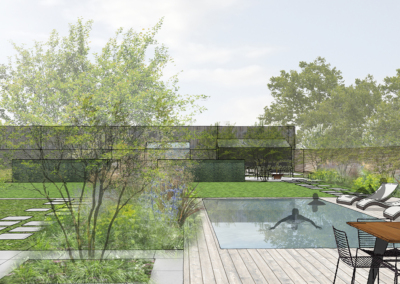 Cardiff pool garden design