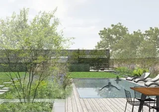 Cardiff Swimming Pool Garden Design