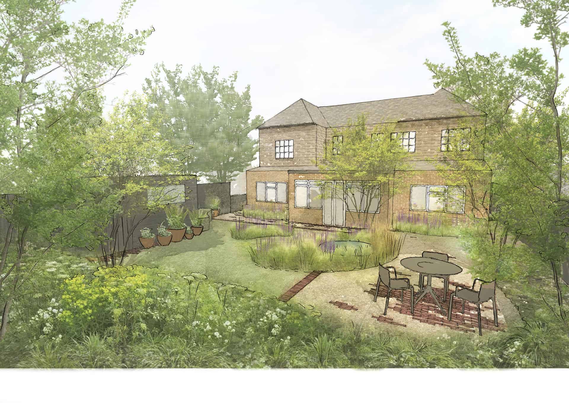 woodland glade garden design, Berkhamsted