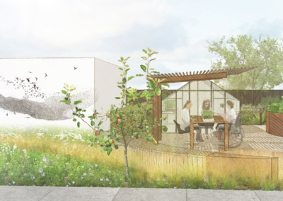 Hospital rehabilitation garden design planters