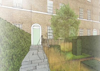 London modern Georgian garden design front garden