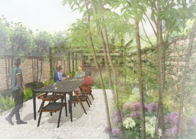 Georgian garden dining room view