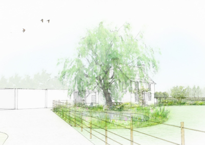 Kent farmhouse landscape design by Rigden Studio