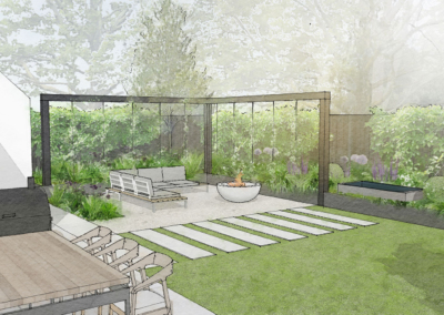 Worcester Park London Garden Design Plan Pergola