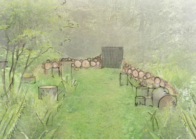 Great missenden garden design stumpery garden