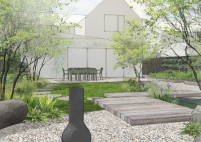 Leigh-on-Sea coastal garden Essex fire pit area