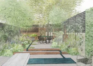 London Georgian Rill Garden Design